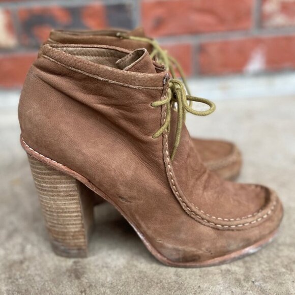 Dolce Vita Women's Tan Suede Wallabee Heel Boots Sz 7.5 - Picture 5 of 10